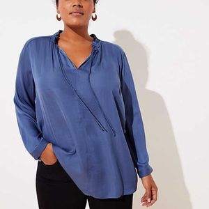 LOFT 20 Ruffle Neck Blouse